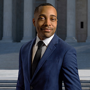 Business Headshot with Supreme Court Background