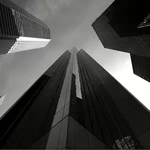 Downtown Houston Skyline Streetlevel