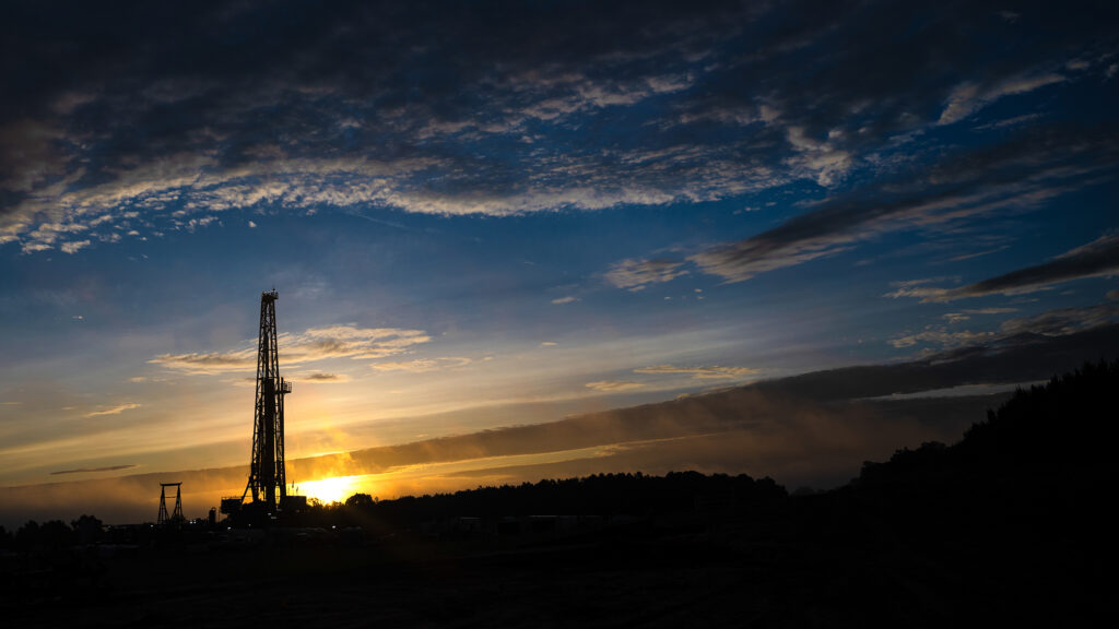 Industrial facility at sunrise photographed for an Annual Report