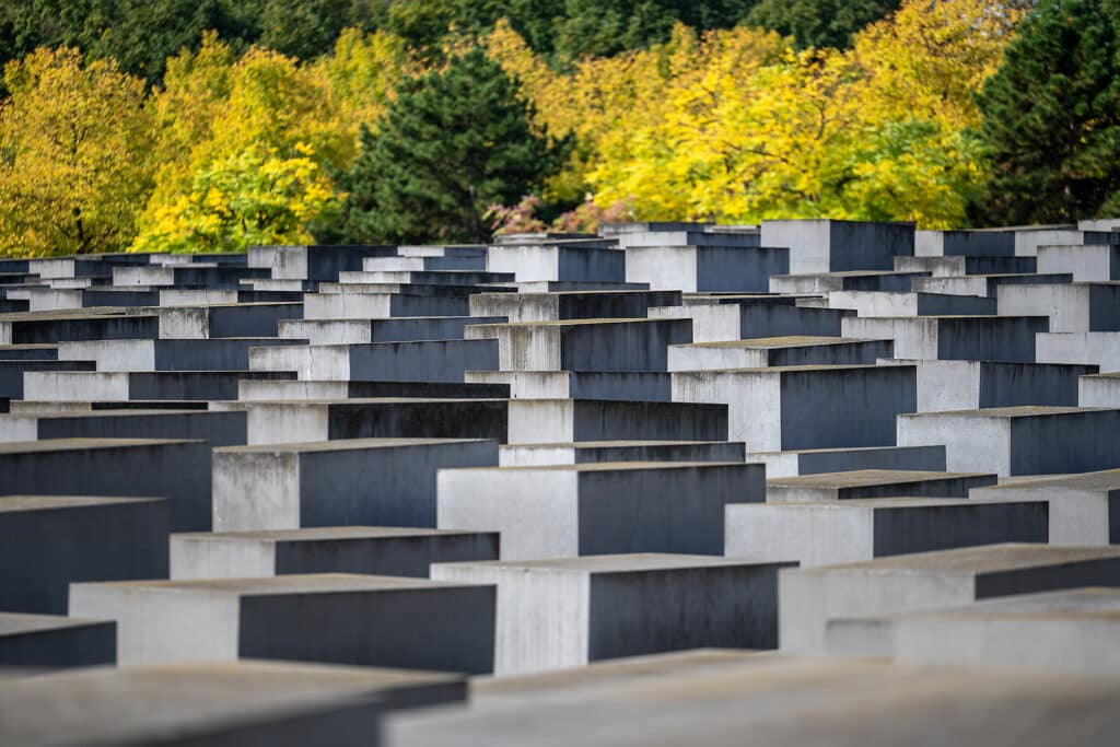 Photograph of the Holocaust Memorial in Berlin, captured during a walking tour using the Bevis Gear camera bag. The quick-access design allowed me to shoot moments like this—quiet, geometric, and contemplative—without disrupting the flow of travel or drawing attention in a solemn space.